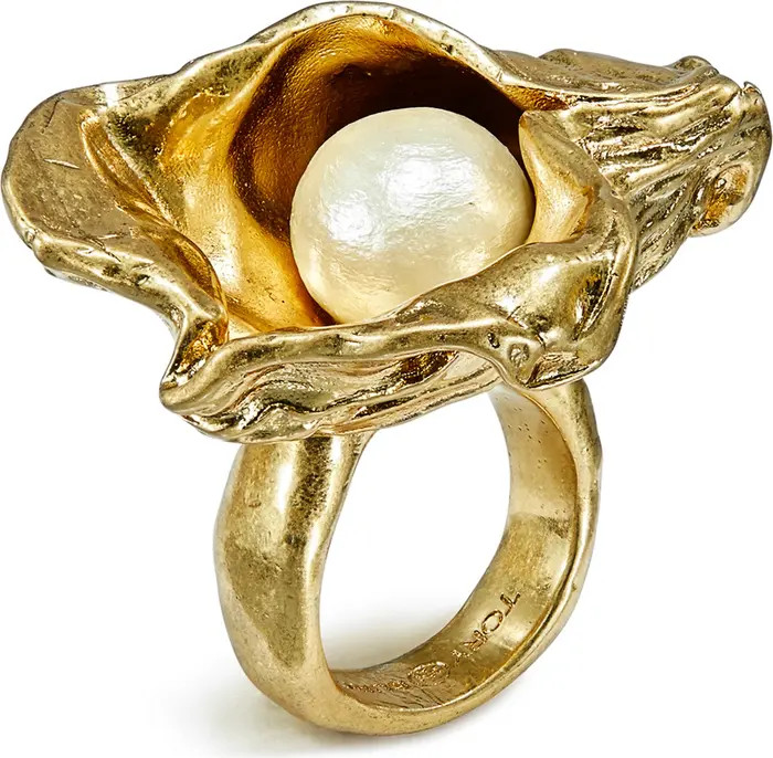Tory Burch Brutalist Imitation Pearl Ring | Nordstrom | Nordstrom