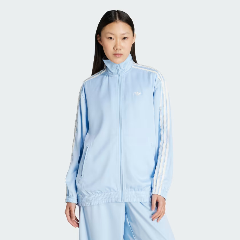 adidas Originals Satin Ruffle 3-Stripes Firebird Track Jacket | adidas (US)
