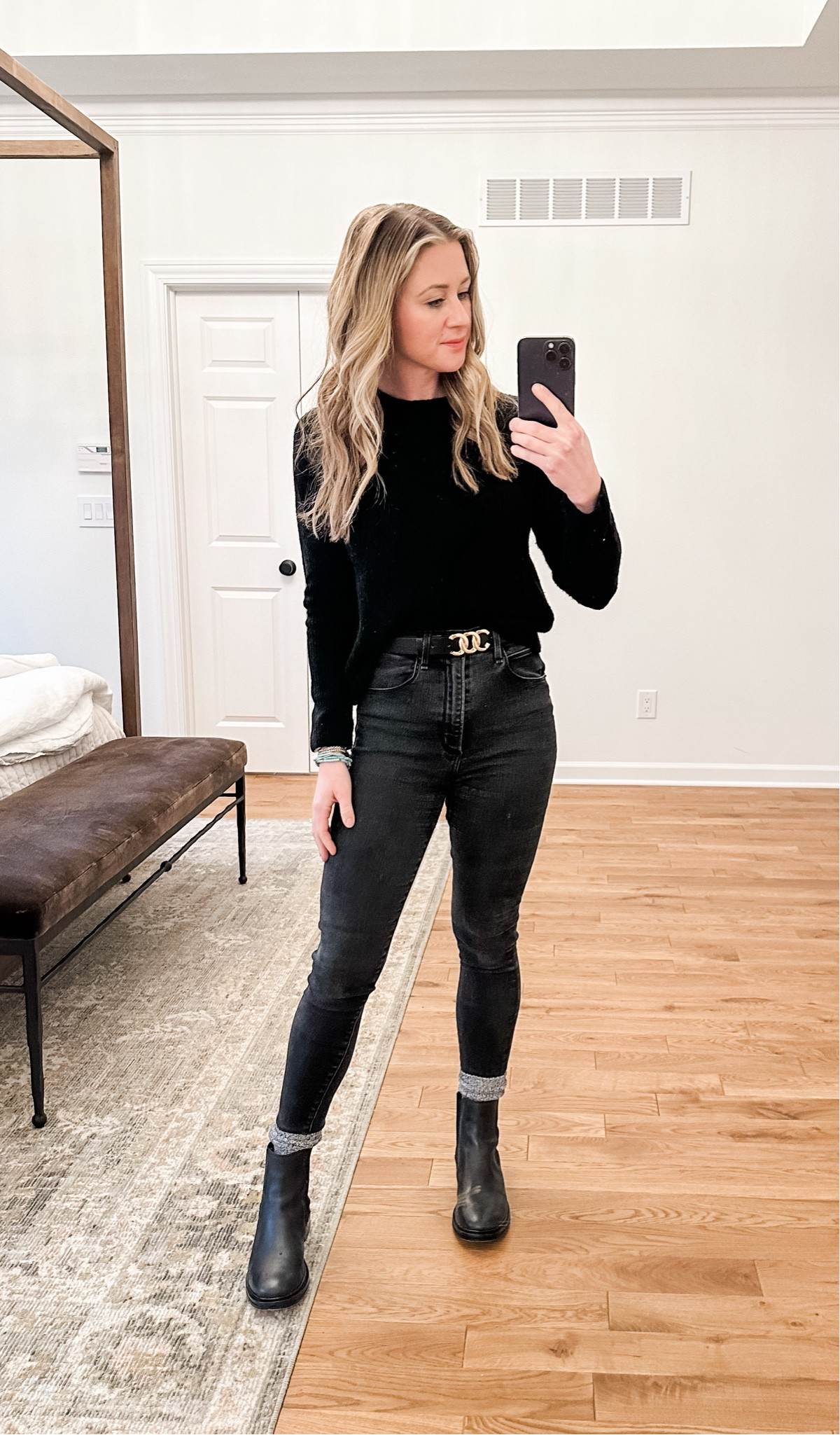Church OOTD
all black classics with a pop! Love the detail on this new inexpensive belt that elevates the whole outfit. Felt so cold this weekend so couldn’t embrace spring colors! 

#LTKsalealert #LTKfindsunder50 #LTKfindsunder100