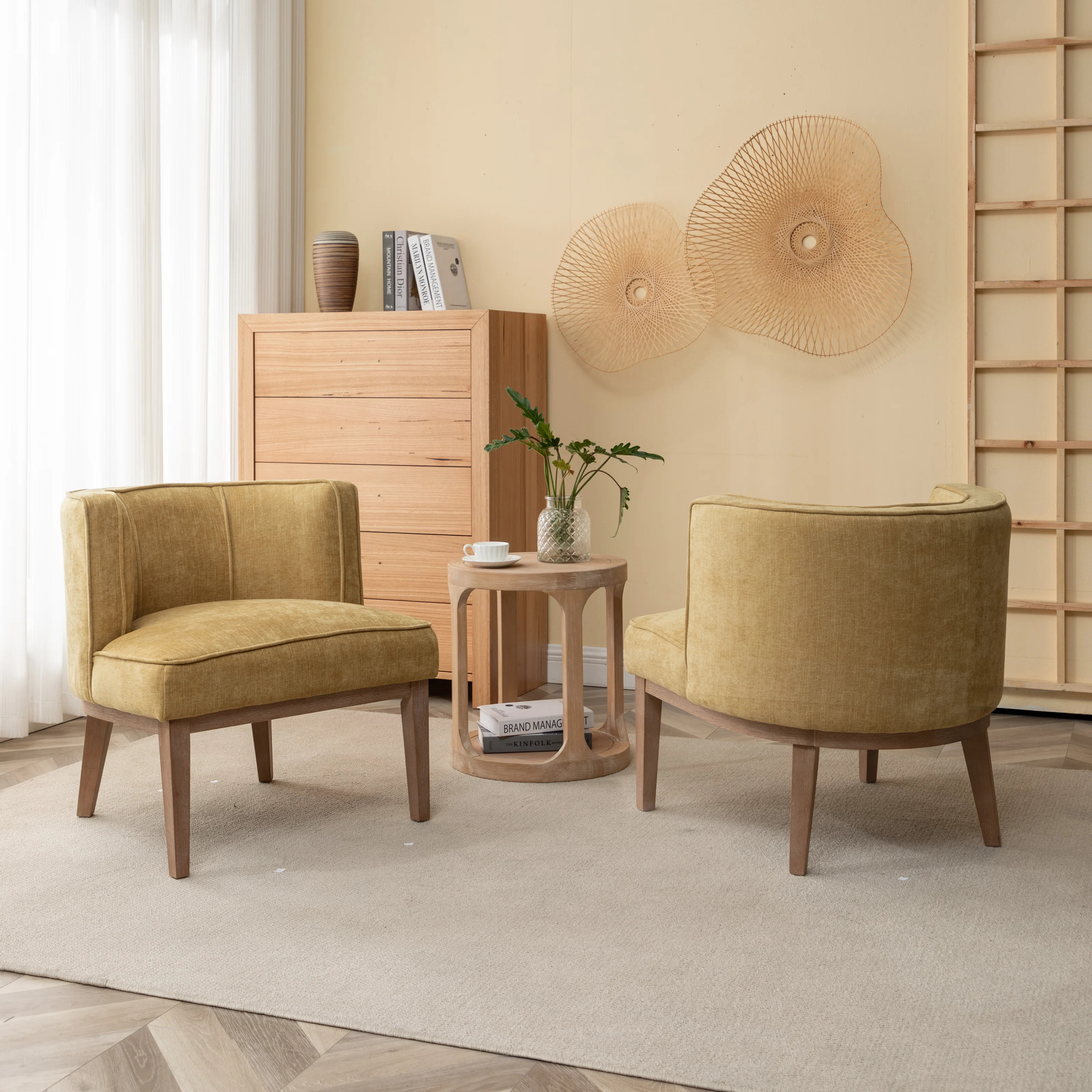 Karoll Upholstered Barrel Chair (Set of 2) | Wayfair North America