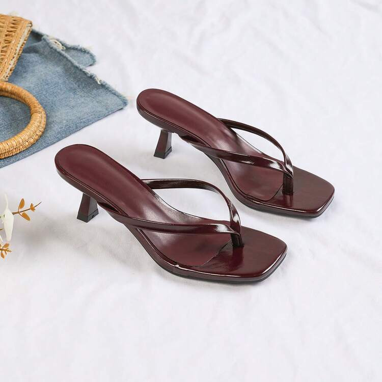 Spring/Summer New Sexy Leopard Print Kitten Heel Fashionable & Versatile Women High Heel Sandals | SHEIN