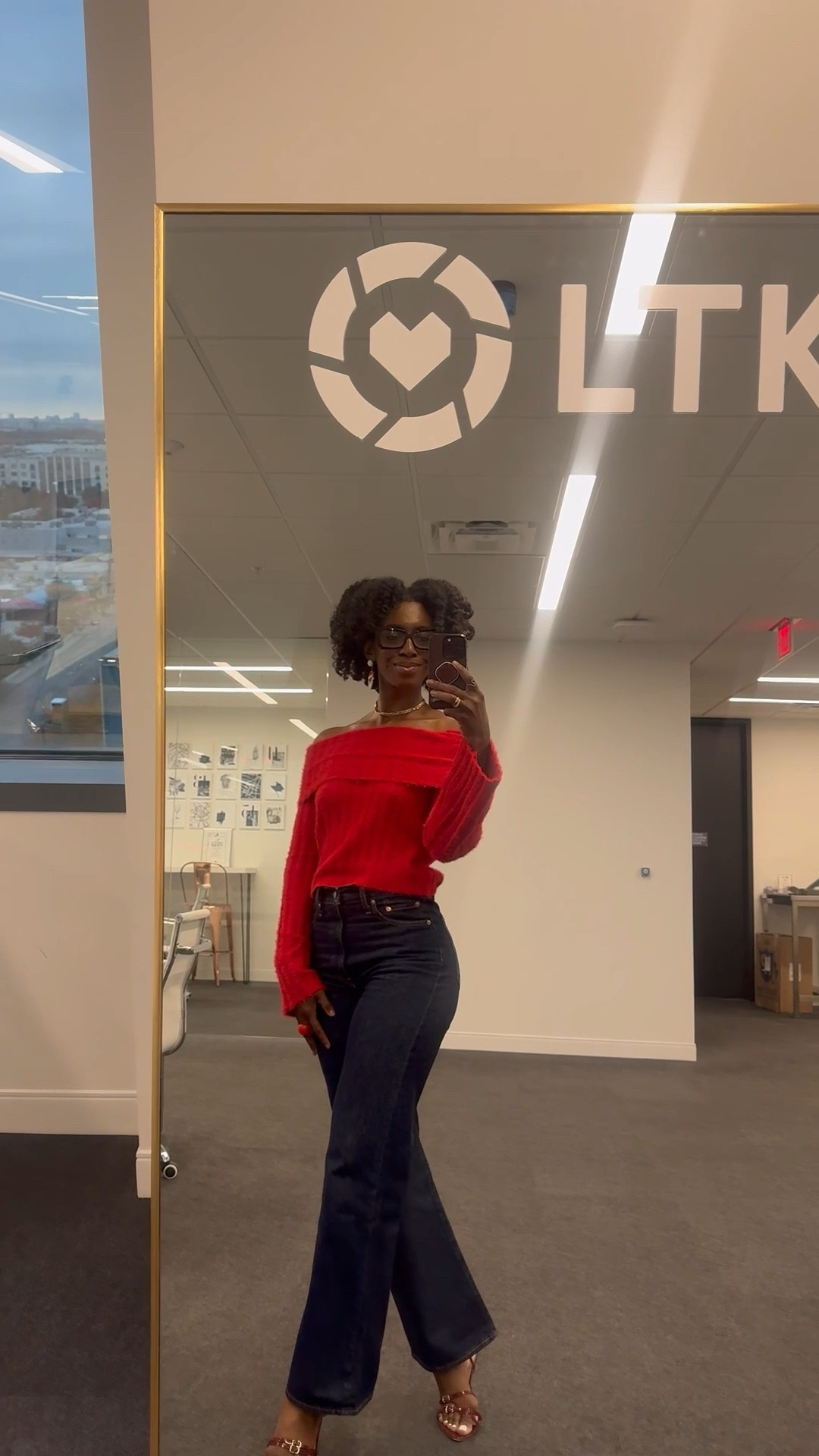 Yesterday’s office look! Can you tell I love this sweater? I’ve worn it twice this week and may wear it a 3rd time lol. Got mine for $8 from DD’s Discount, but linked a similar option. 

These Levi’s run small if you have hip/cheeks so I’d size up on the waist! These are the 32in length  

Work outfit festive red sweater outfit casual wide leg jeans Levi’s outfit dark wash jeans outfit off Childers sweater outfit casual work outfit holiday casual Christmas party outfit 

#LTKHoliday #LTKTall #LTKootd