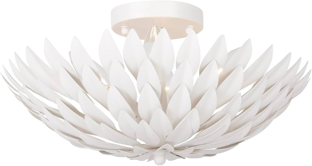 Crystorama Broche 4 Light Matte White Semi Flush Mount | Amazon (US)