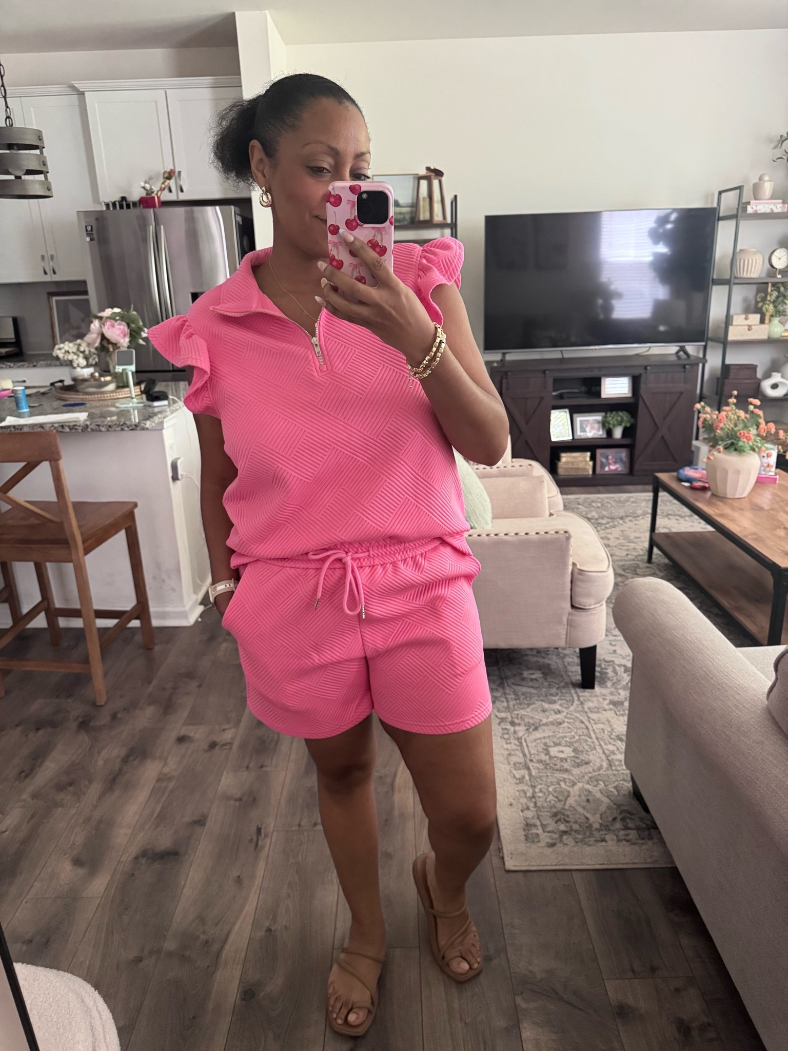 Love this two piece shorts set fits tts wearing large

#LTKootd #LTKMidsize