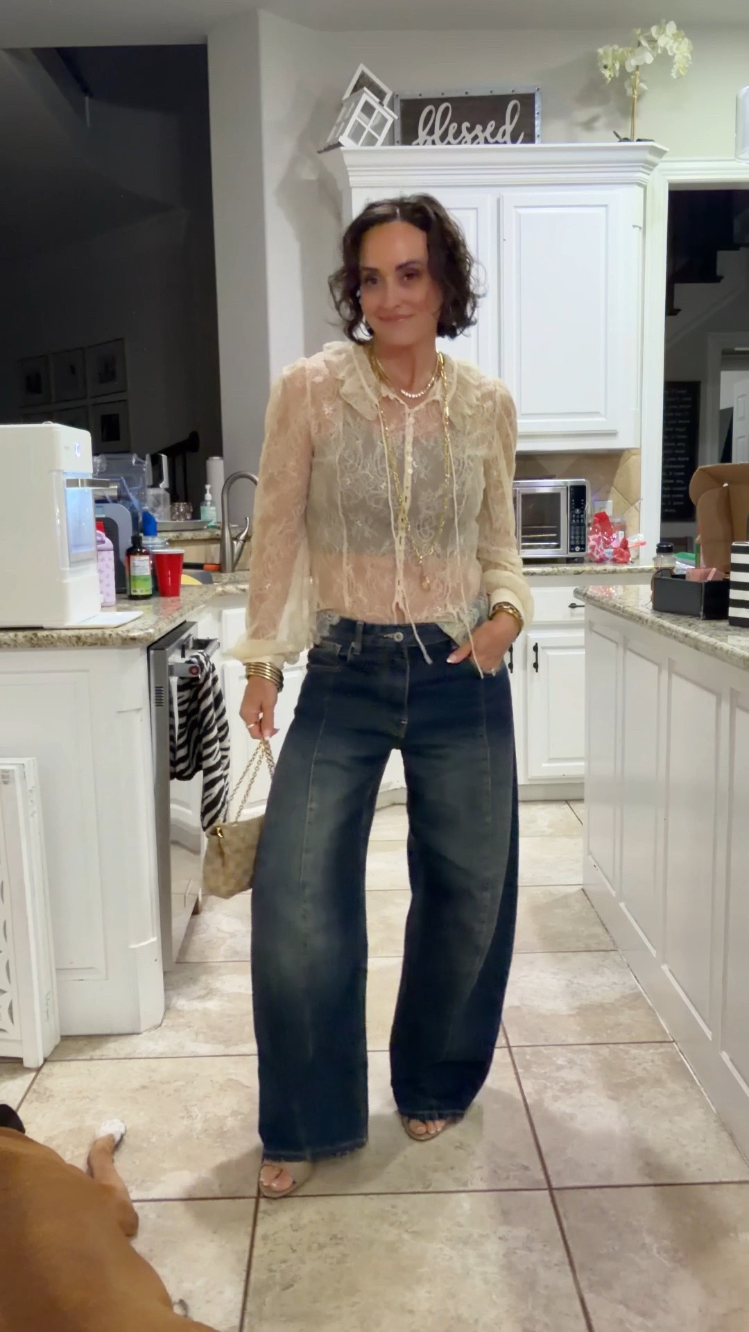 Ootd recap 
Zara sale lace top size M, fav jeans restock and on sale. Size 4

#LTKOver40 #LTKootd #LTKgrwm