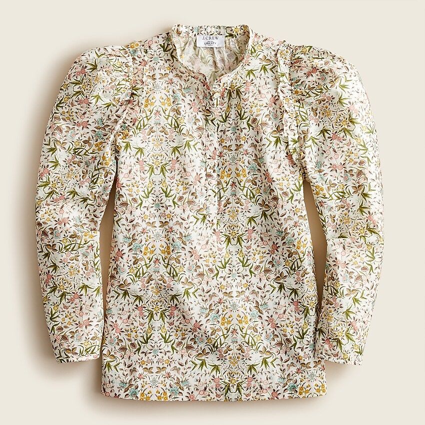 Puff-sleeve top in Liberty® Tapestry floral | J.Crew US