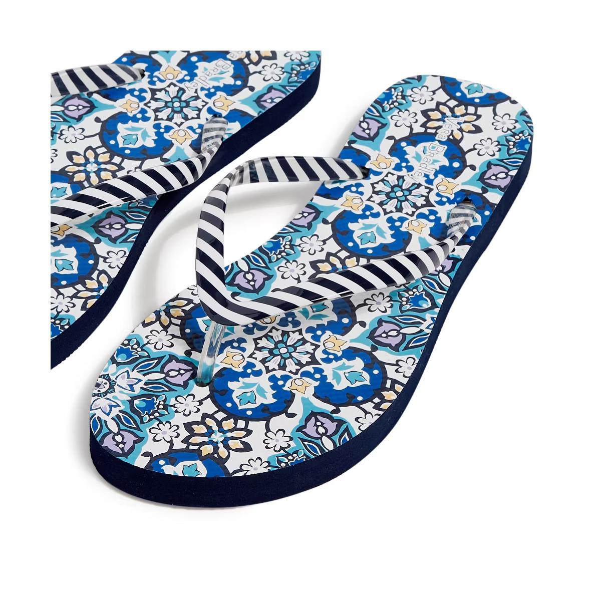 Vera Bradley Women's Outlet Soft Printed Flip Flops Lisbon Medallion Cool | Target