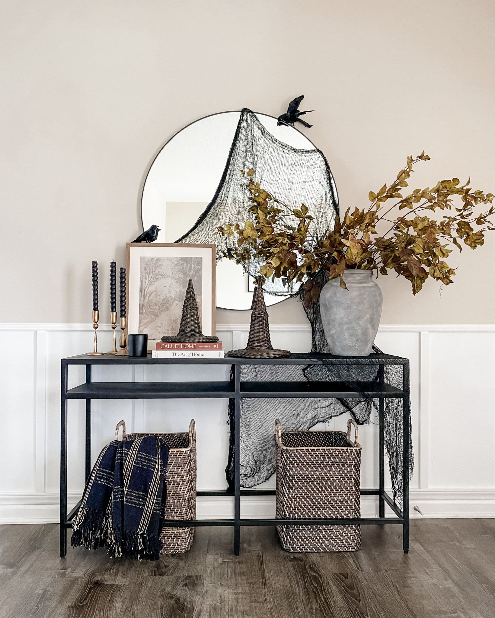 Halloween decor | entryway

Console table, mirror, vase, pottery barn, west elm, crate & barrel, Target finds, McGee & Co, Halloween, witch hats, crows, Amazon finds, candles, candlesticks, candelabras, coffee table books, fall stems, Afloral, faux stems, basket, checkered blanket, throw, wicker, spooky season 

#LTKHome #LTKSeasonal #LTKHalloween