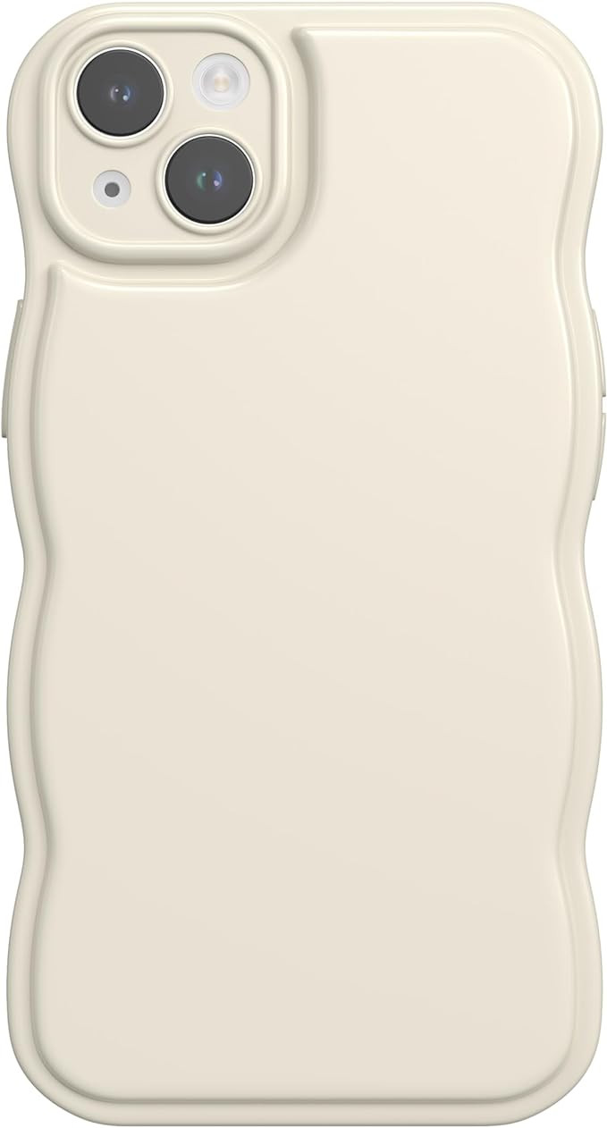 FABSPARK iPhone 15 Plus Case,Simple Wave Design Wavy Frame Soft Silicone Aesthetic Phone Case for... | Amazon (US)