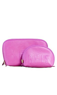 BEIS The Cosmetic Pouch Set in Berry from Revolve.com | Revolve Clothing (Global)