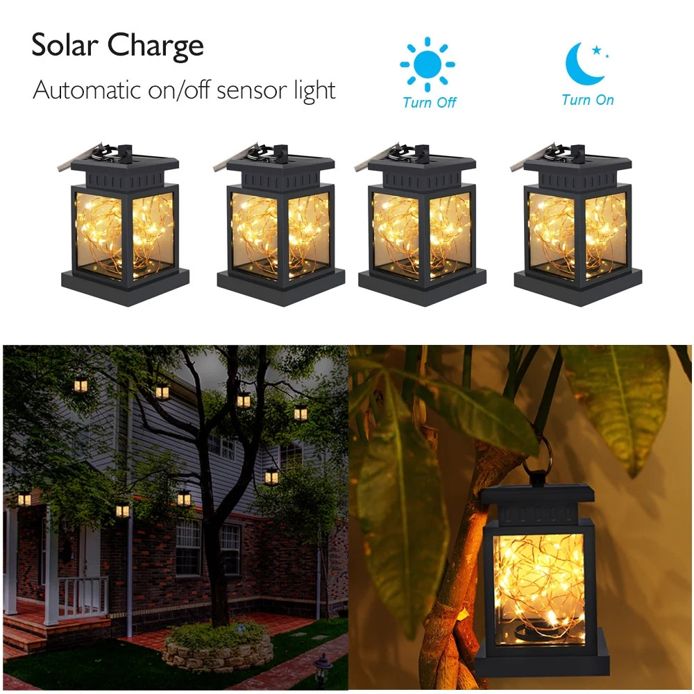 Topchances（1~10 Pack）Solar Lights Outdoor Hanging Solar Lantern , Solar Garden Lights for Pat... | Walmart (US)