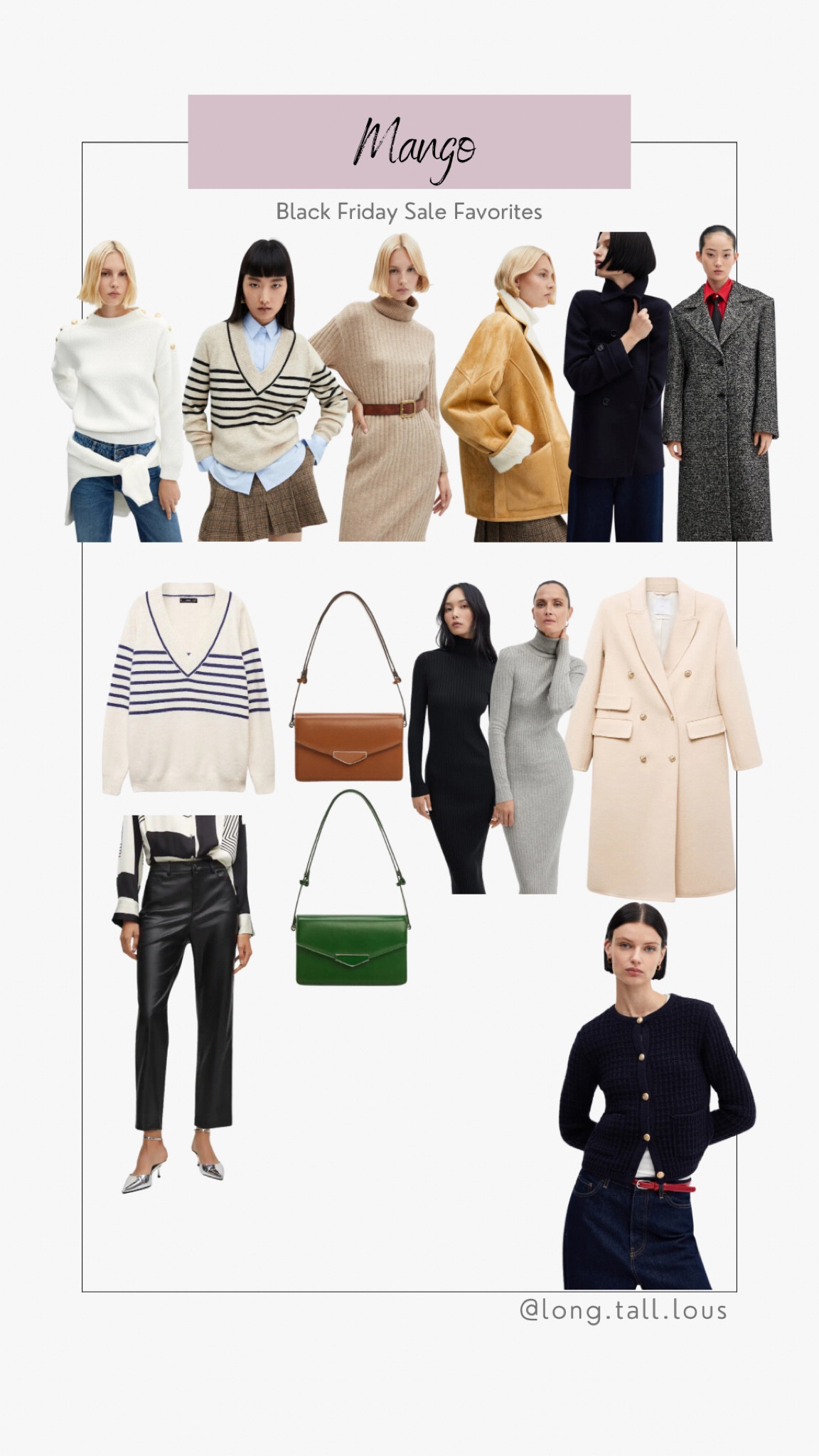 Mango - Black Friday Sale favorites 
All these items are great basic pieces to build a wardrobe around and that you can wear for years to come. 



#LTKsalealert #LTKCyberWeek #LTKCyberSaleNL