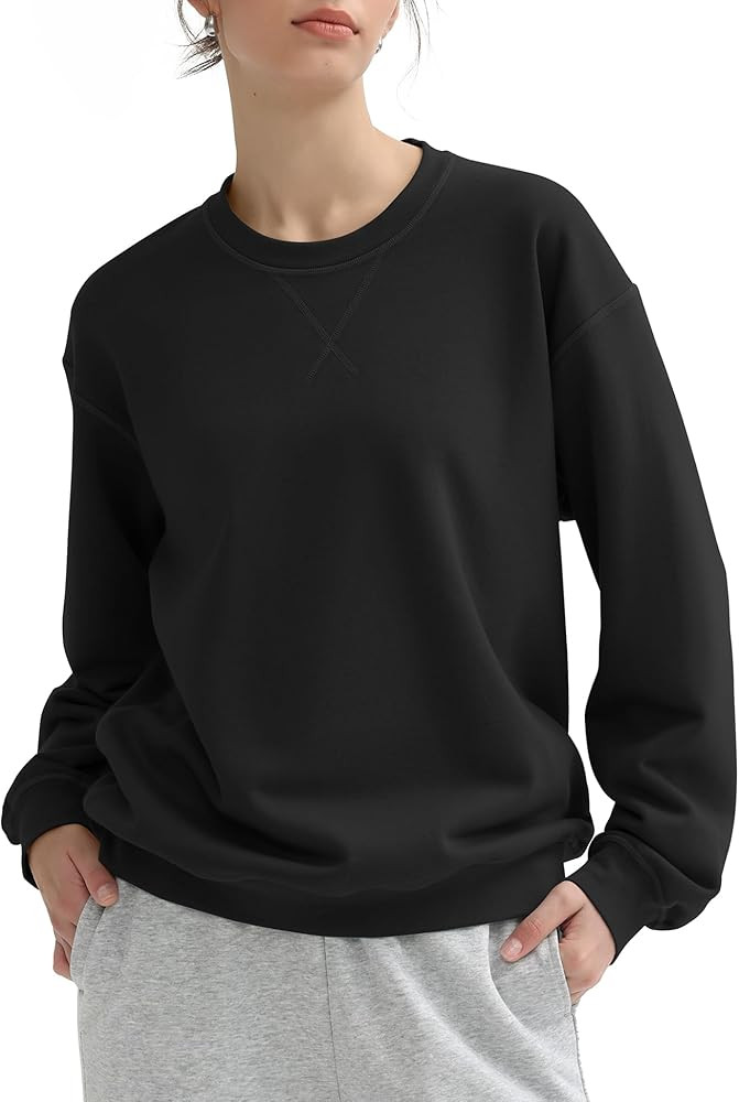 PUMIEY Women's Oversized Sweatshirt Crewneck Long Sleeve Loose Pullover Tops Fall Fashion Airy Co... | Amazon (US)