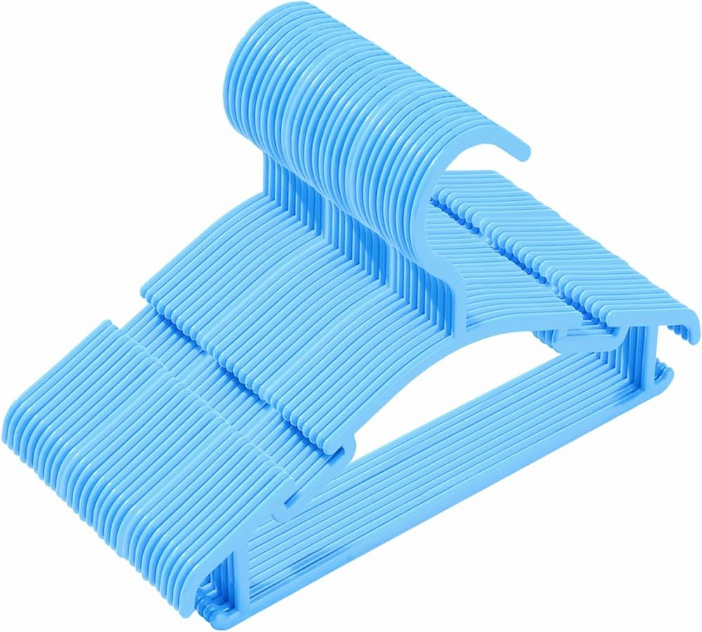 30Pack Blue Baby Nursery Closet Hangers,Non-Slip Laundry Infant Pant Hanger for Newborn Clothes G... | Amazon (US)