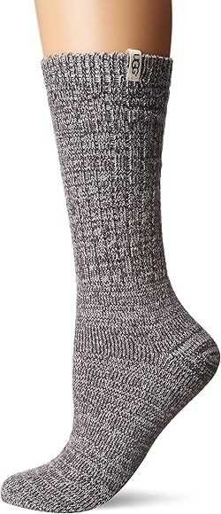 UGG womens Rib Knit Slouchy Crew Sock | Amazon (US)