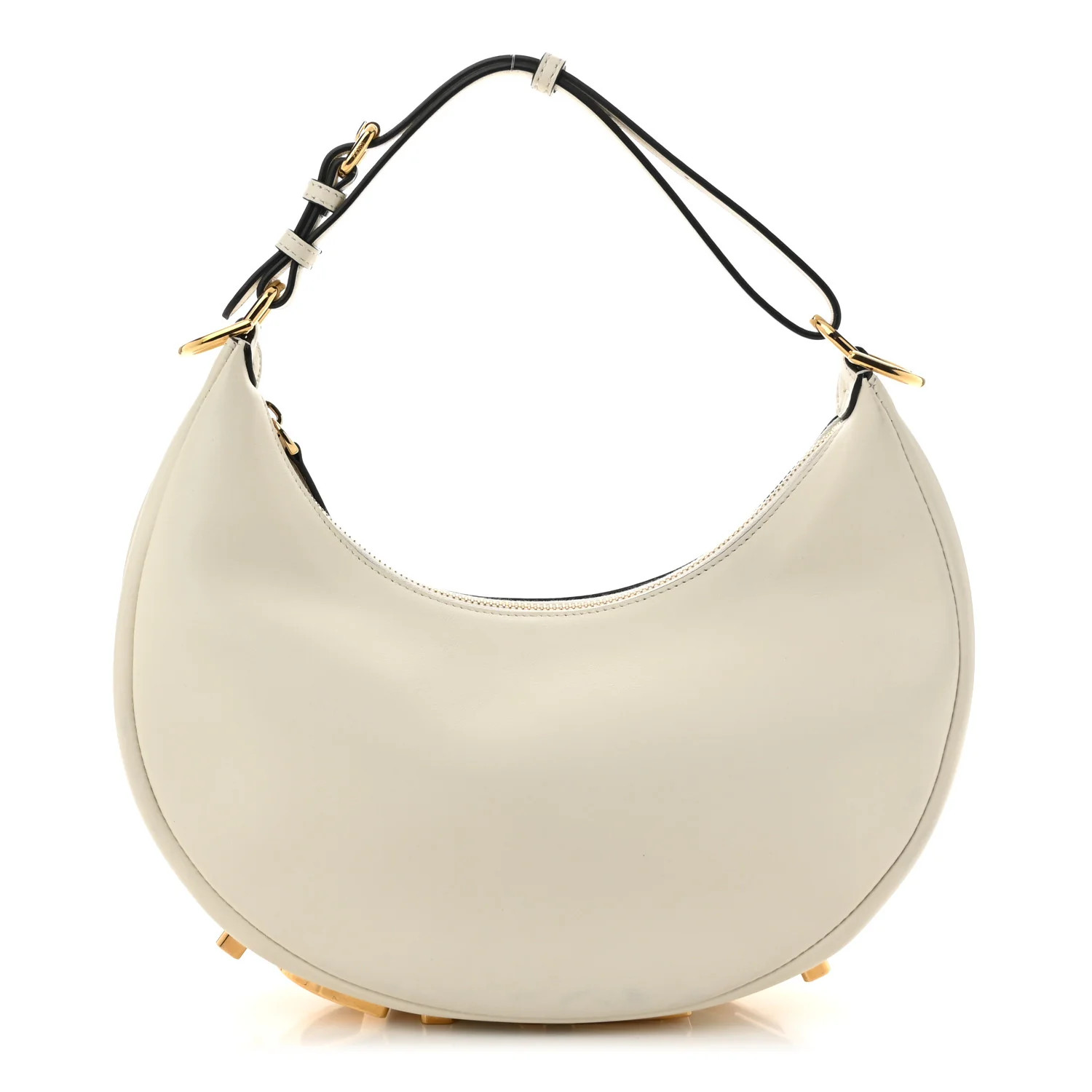 Vitello Grace Matte Small Fendigraphy Hobo Bag White Ice | FASHIONPHILE (US)
