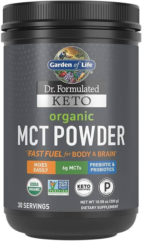 Garden of Life Dr. Formulated Keto Organic MCT Powder - 30 Servings, 6g MCTs from Coconuts Plus P... | Amazon (US)