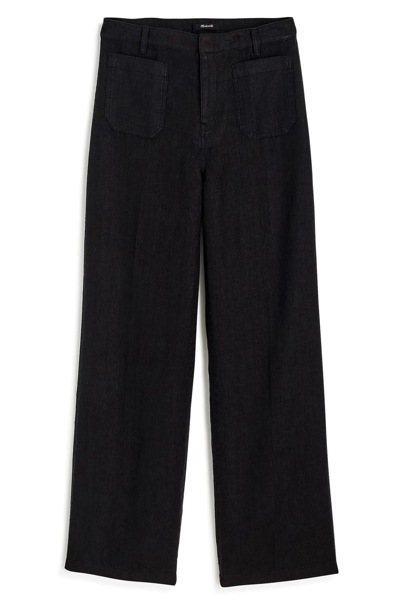 Madewell Patch Pocket Linen Flare Pants | Nordstrom | Nordstrom