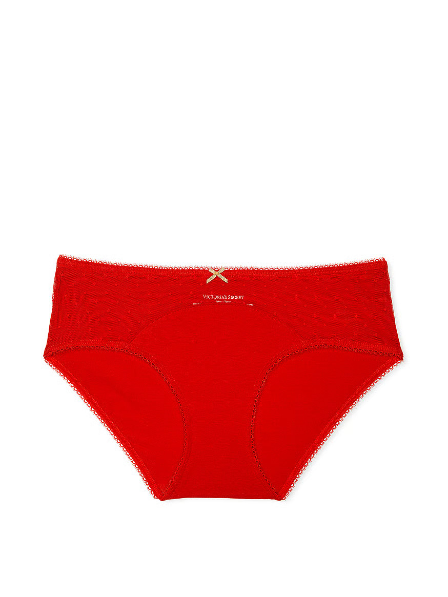 Stretch Cotton Dot Mesh Hiphugger Panty | Victoria's Secret (US / CA )