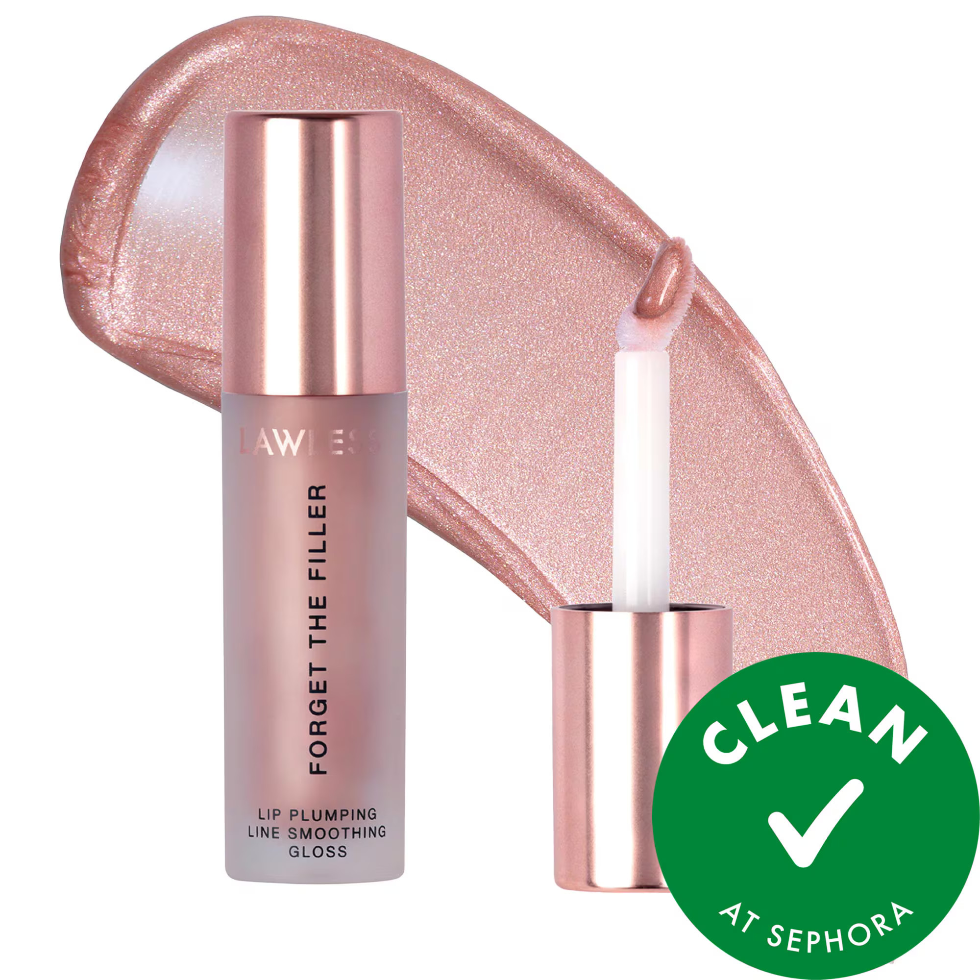 LAWLESS Forget The Filler Lip Plumper Line Smoothing Gloss Candy Sky .11 oz / 3.3 ml | Sephora (US)