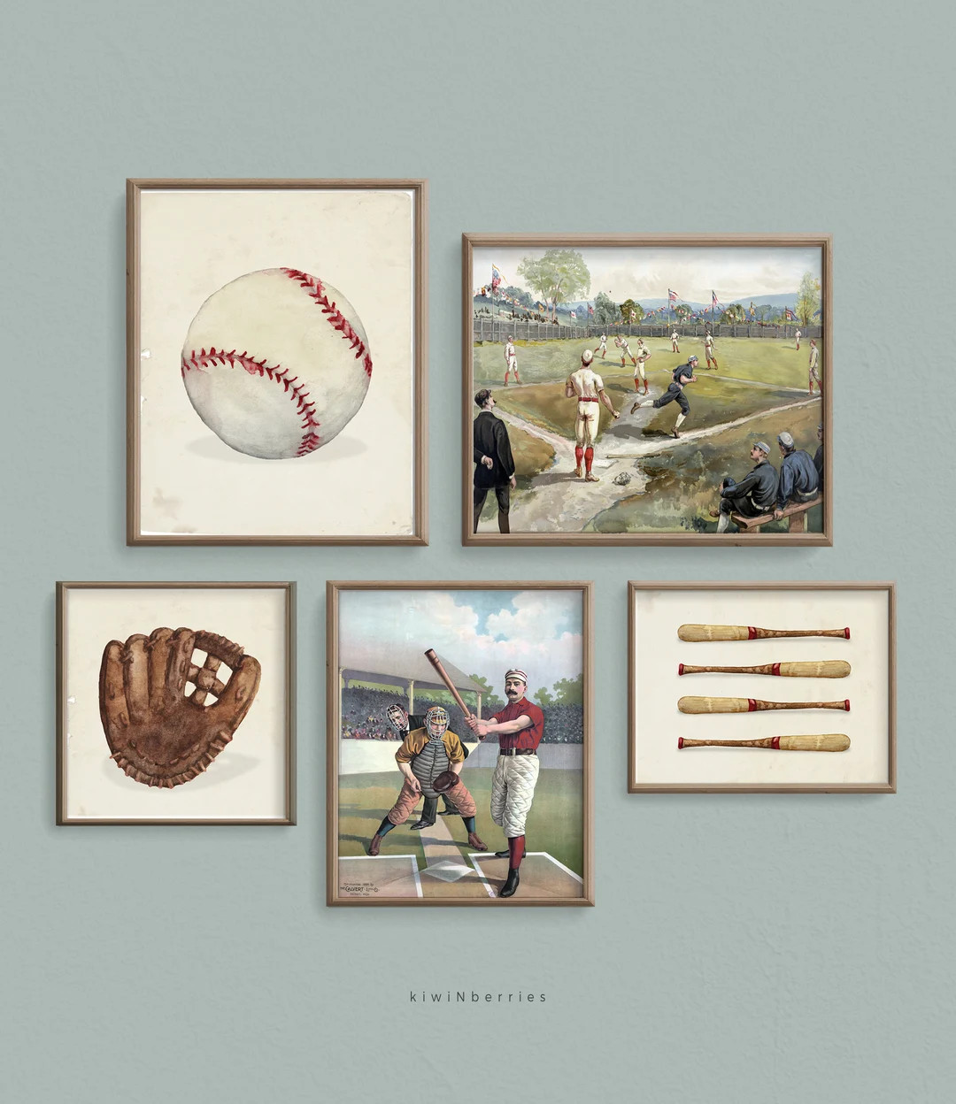 Vintage Baseball Prints, Modern Antique Printable Sports, Digital Baseball Wall Art,boys Room Dec... | Etsy (US)
