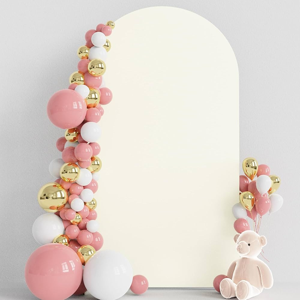 Amazon.com: Wokceer 7.2FT Wedding Arch Cover Spandex Fitted Wedding Arch Stand Covers Round Top C... | Amazon (US)