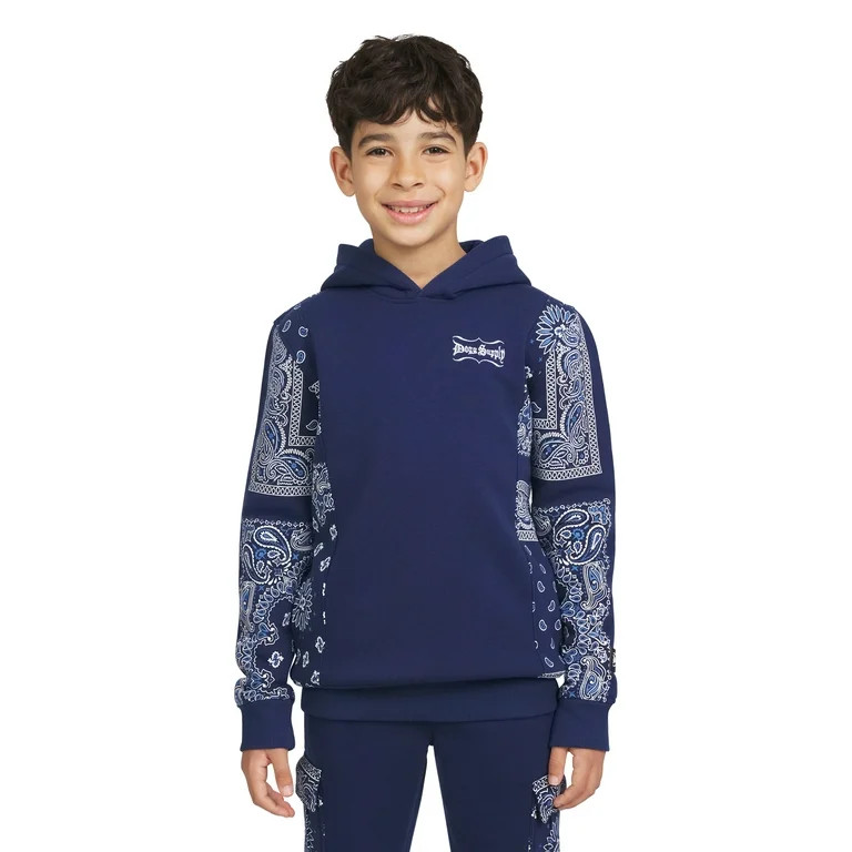 Dogg Supply by Snoop Dogg Boys' Paisley Long Sleeve Pullover Hoodie, Sizes 4-18 | Walmart (US)