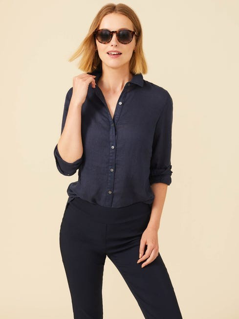 Britt Linen Shirt | J.McLaughlin