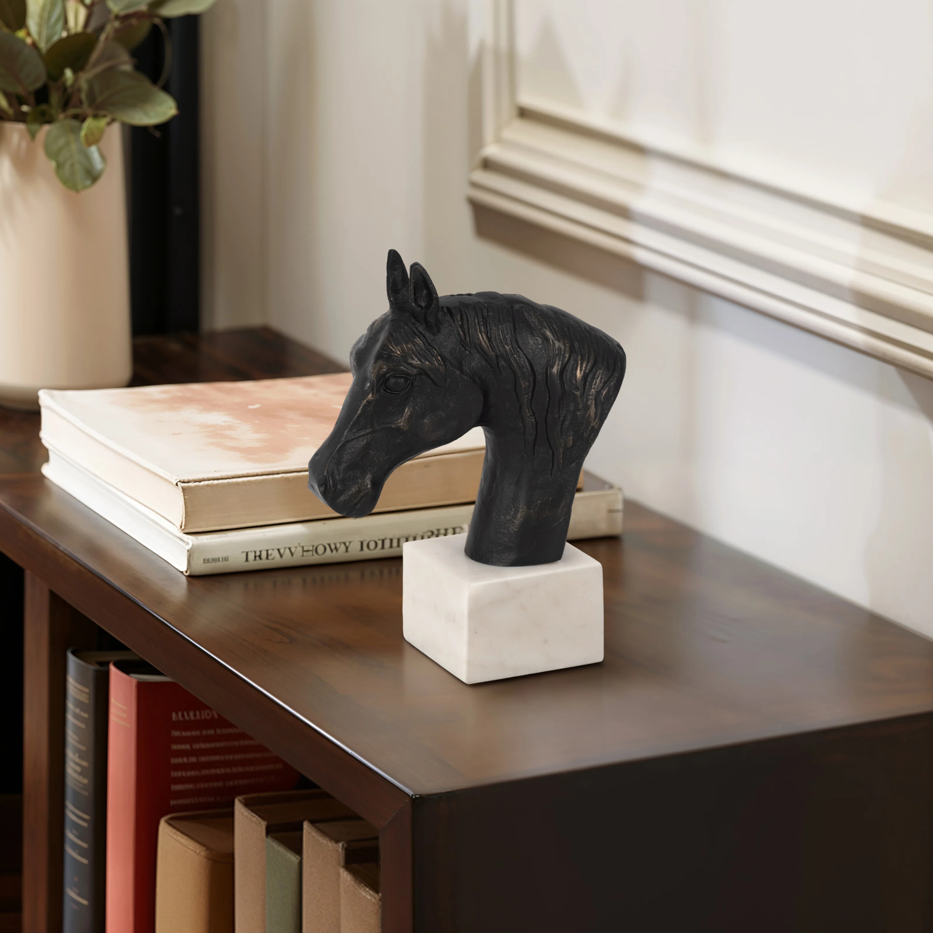 9" Rozzi Horse Statuary, Black | Wayfair North America