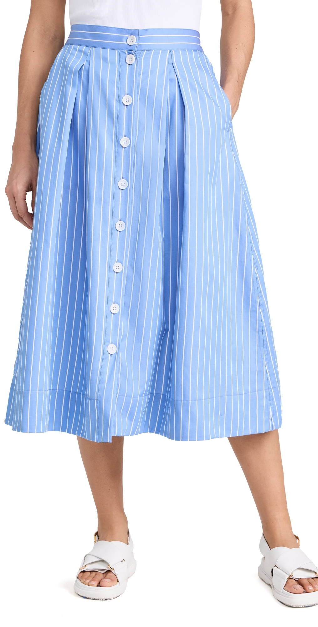 Nation LTD Idra Deep Pleat Skirt Day Trader L | Shopbop