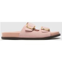 schuh Tylee Buckle Footbed Sandals in Pale Pink | Schuh