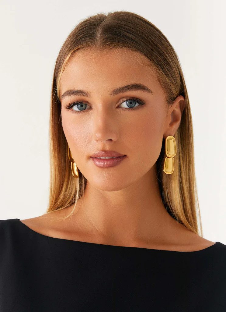 Doubled Up Earrings - Gold | Peppermayo (Global)