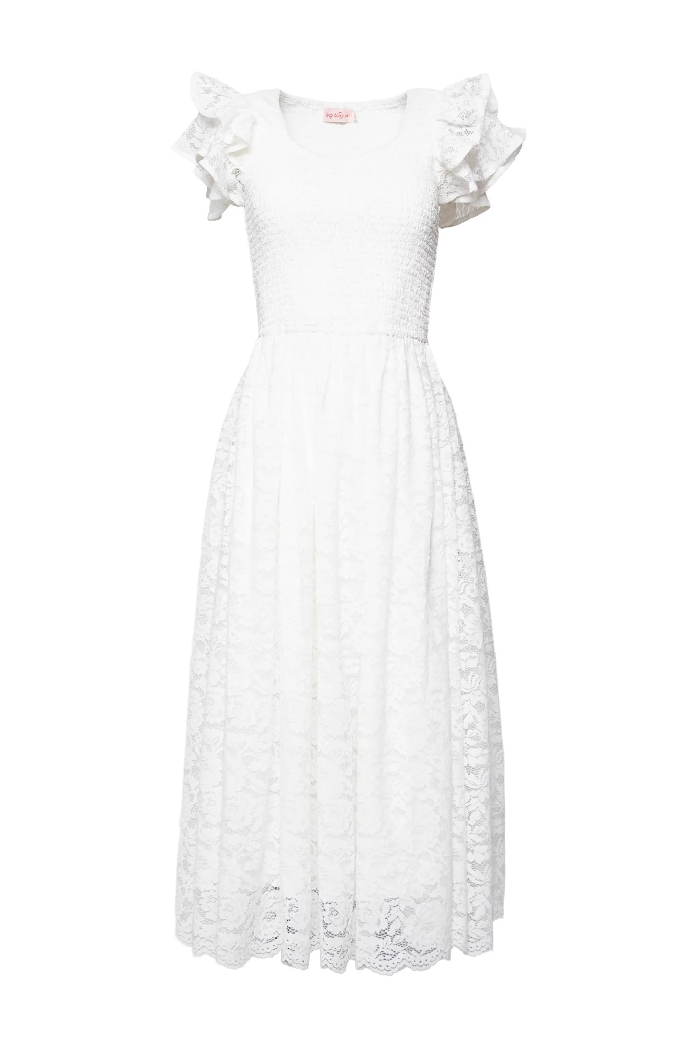 Hattie Dress in White Lace | Ivy City Co