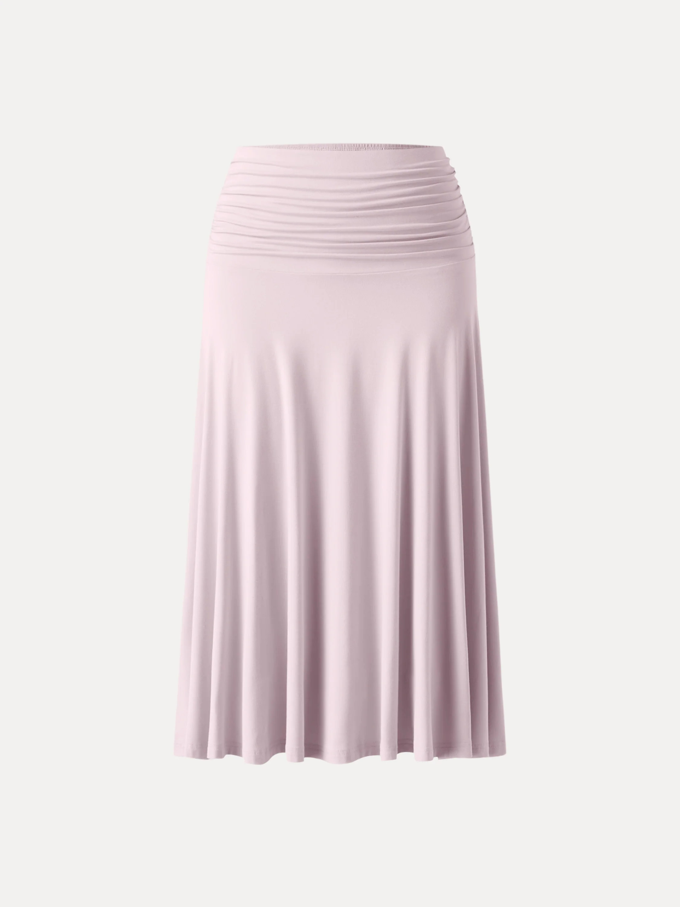 Flowy Side Ruched A-line Midi Skirt - Primrose Pink / M | OGLmove