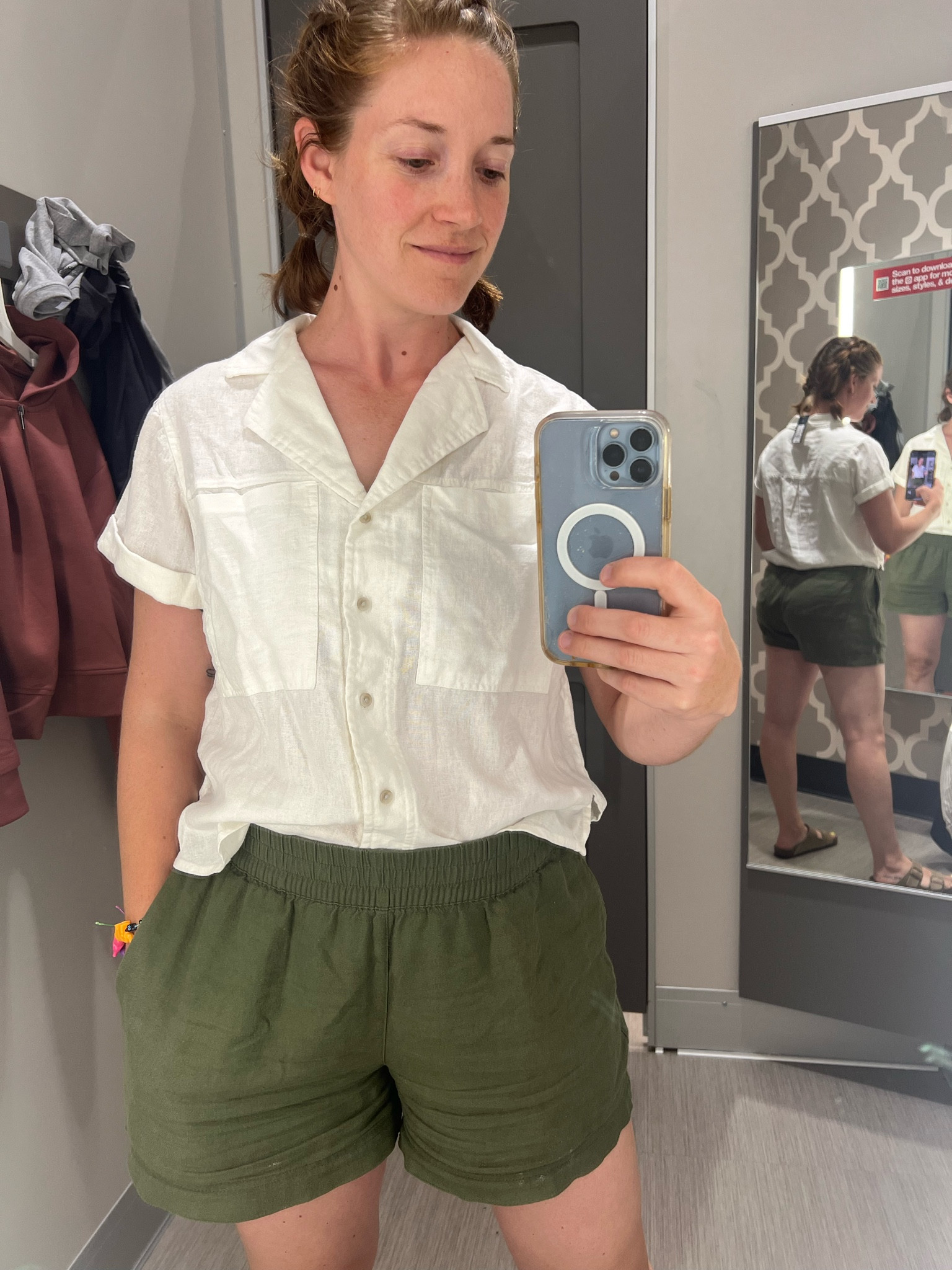 New shirt from Target — perfect for transitioning seasons. I like it because it feels a little more dressed up than my usual but since it’s oversized it’s still super comfy and fits my SAHM life. I’ll wear it with these linen Old Navy shorts in summer and then jeans in fall  

#LTKSeasonal #LTKBacktoSchool #LTKFindsUnder100