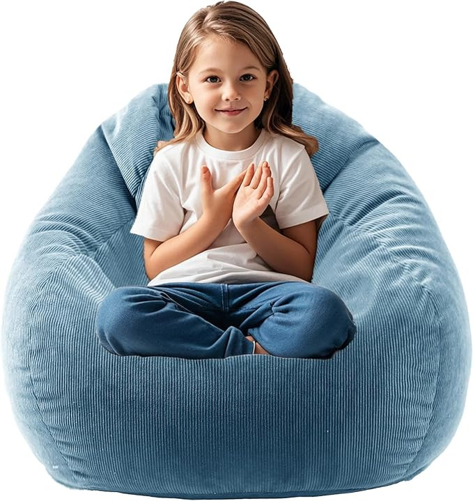 ENBAOHUI 3FT Memory Foam Bean Bag Chairs for Teens or Kids with Filling Bean Bag Sofa with Handle... | Amazon (US)