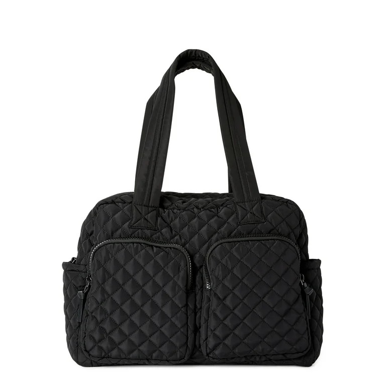 No Boundaries Women's Double Pocket Weekender Black | Walmart (US)