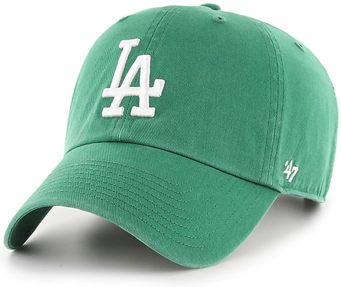 '47 MLB Kelly Green Primary Logo Clean Up Adjustable Strap Hat Cap, Adult One Size Fits All | Amazon (US)
