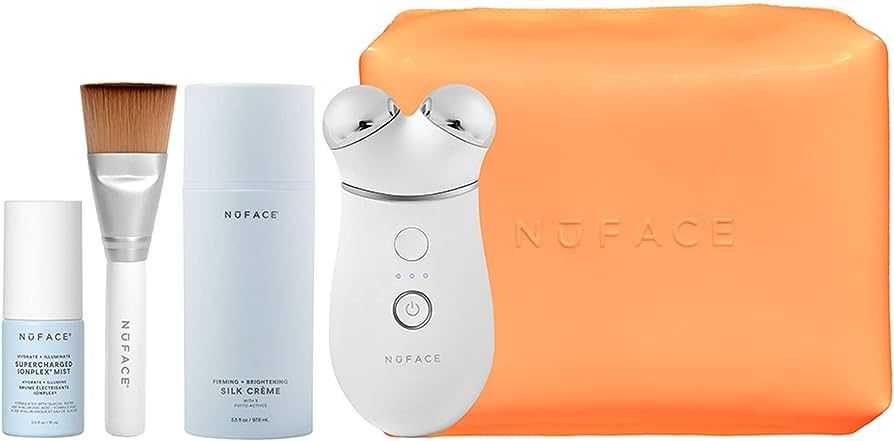 NuFACE Trinity+ Supercharged Skincare Routine – Microcurrent Facial Toning Device with Silk Cr... | Amazon (US)