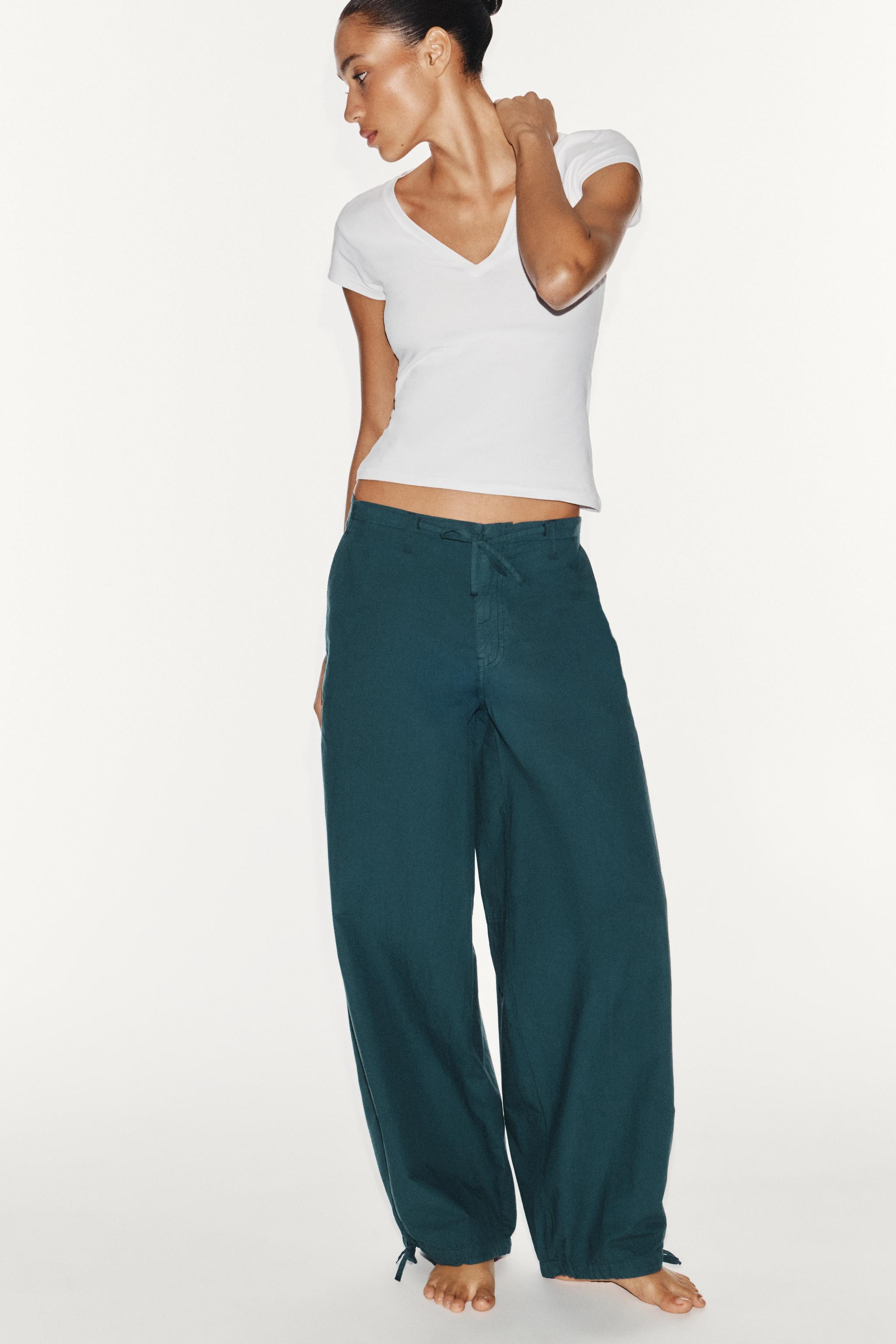 DRAWSTRING WIDE-LEG PANTS | Zara US