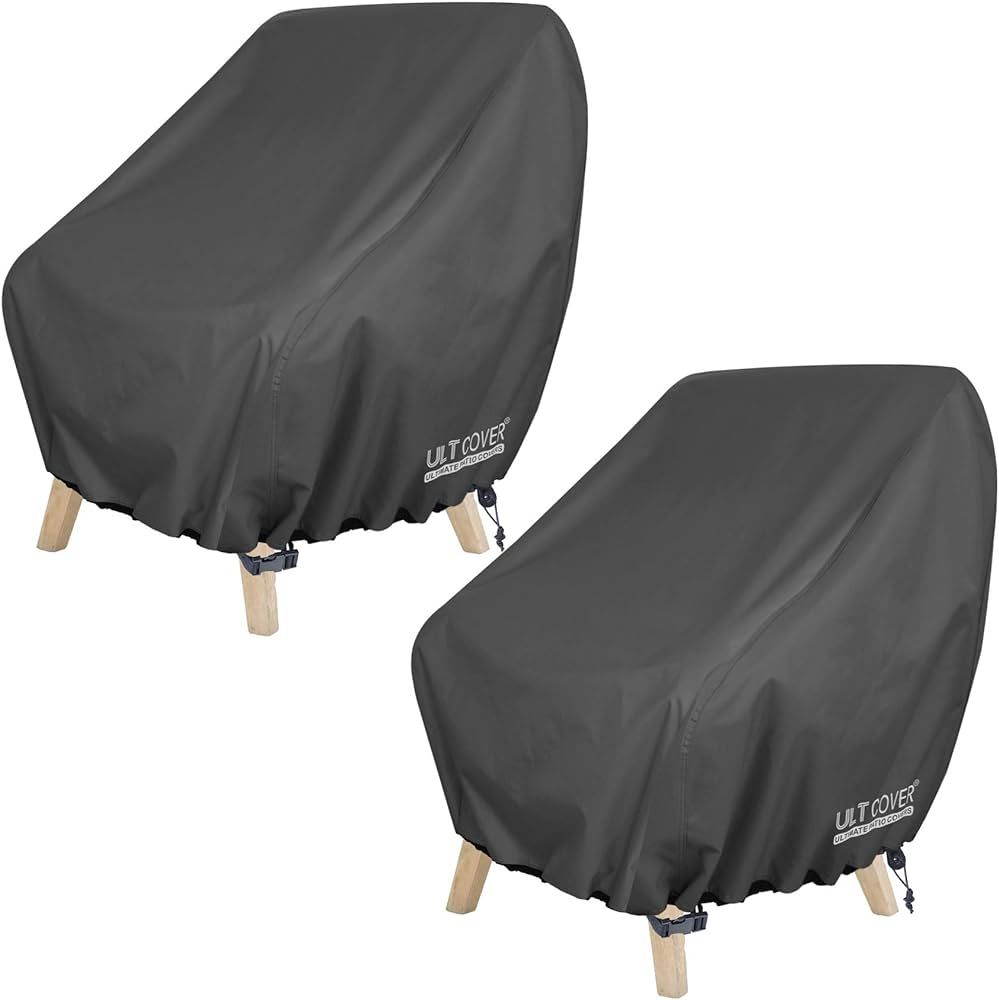 ULTCOVER Waterproof Patio Chair Cover – Outdoor Lounge Deep Seat Single Lawn Chair Cover 2 Pack... | Amazon (US)