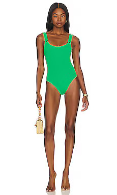 Hunza G Domino One Piece in Emerald from Revolve.com | Revolve Clothing (Global)