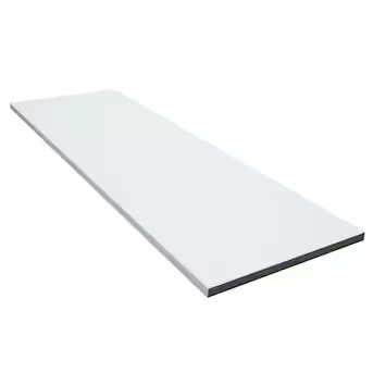 Project Source 35.65-in L x 15.75-in D x 0.65-in H White Rectangular Shelf Board | Lowe's