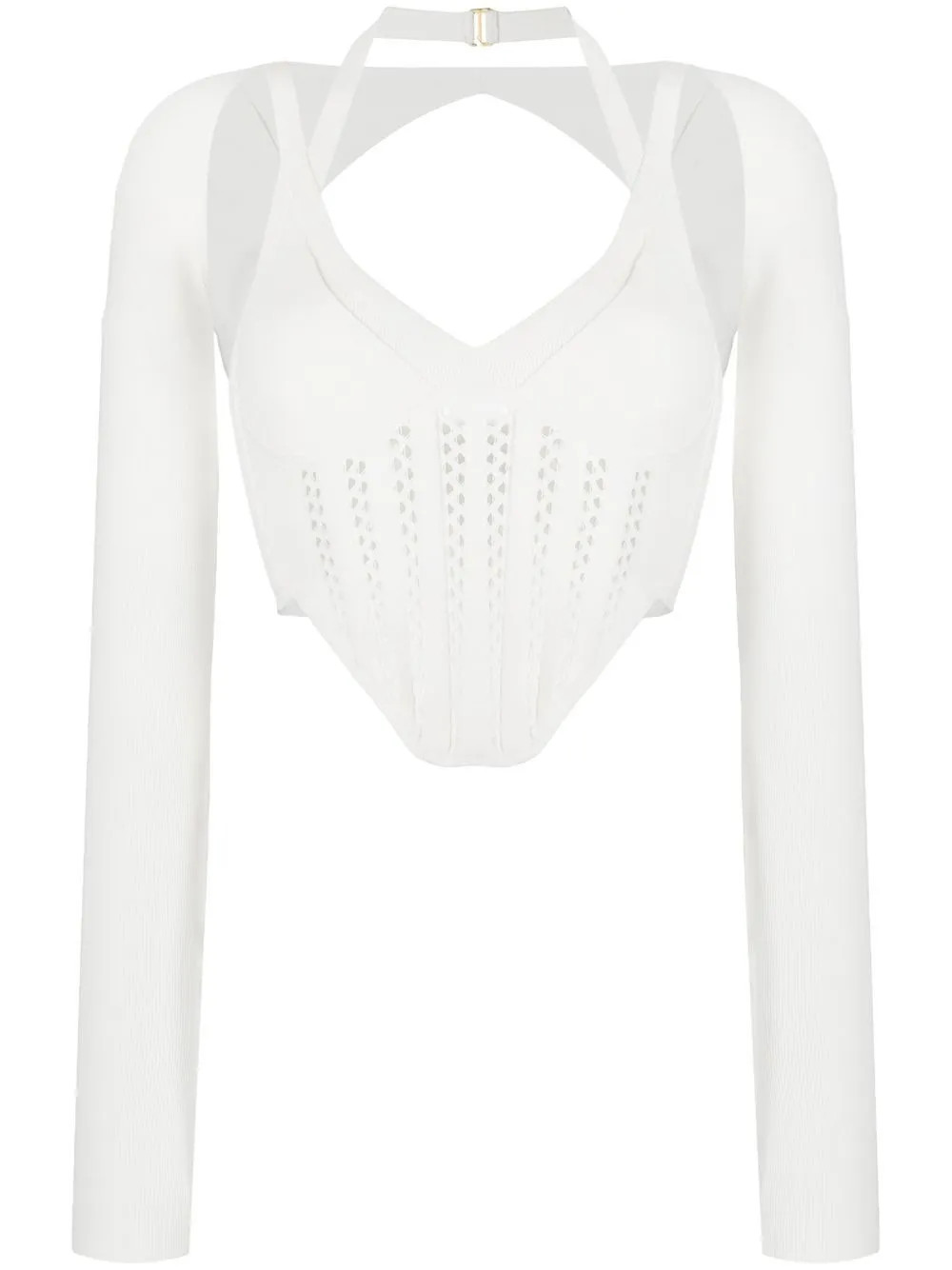 Dion Lee Cropped Corset Top - Farfetch | Farfetch Global