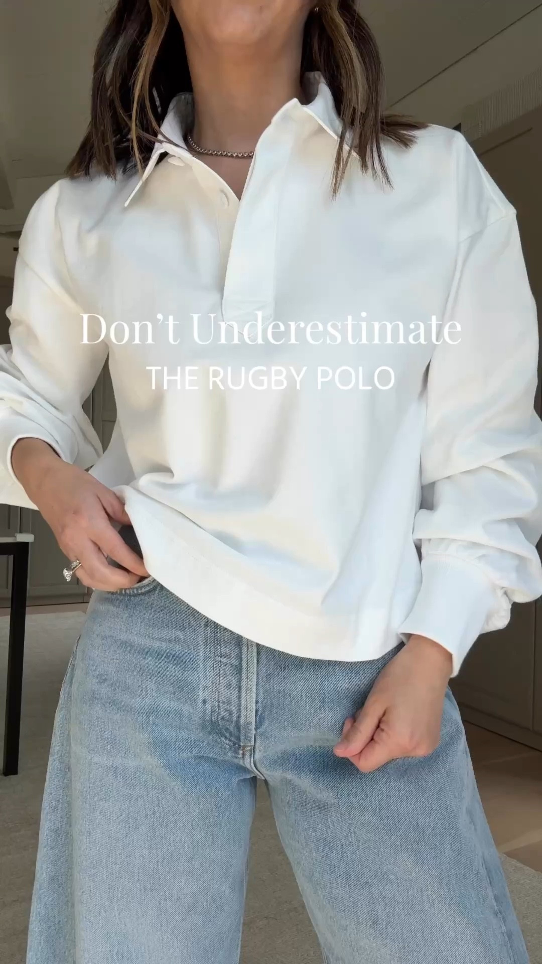 Spring tops to rotate: rugby polo shirts! 

@Tuckernuck  polo small - thick 
Cotizens of humanity Ayla jeans 24 - size down 
Steve Madden Jelly flats 5 - run a little roomy. 
Marea tote - sold out, linked similar. 
Quince earrings
Celine sunglasses 
Dorsey James necklace 15”

#LTKPetite #LTKmomlife #LTKgrwm