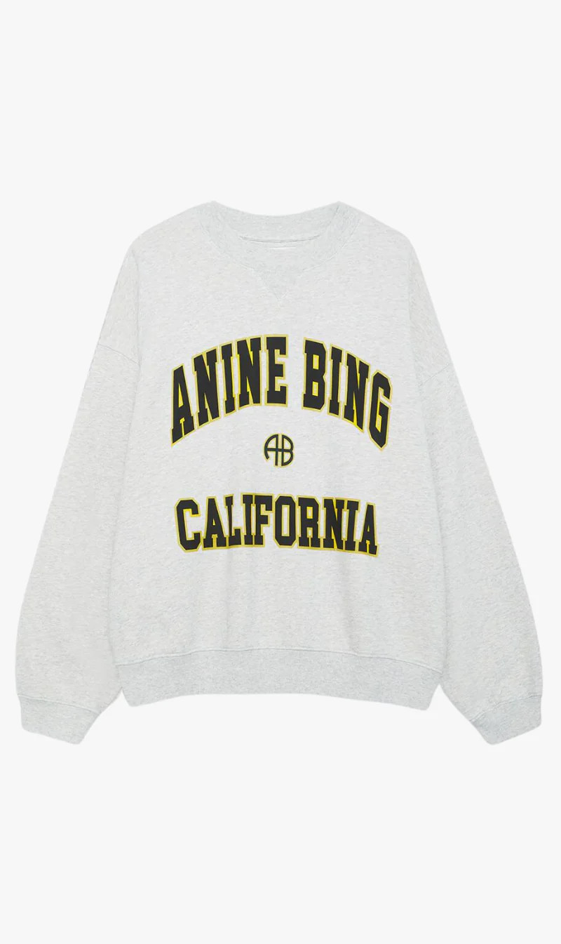 Anine Bing | Jaci Sweatshirt Anine Bing California - Heather Grey | Sisters&Co - NO LONGER PROGRESSING