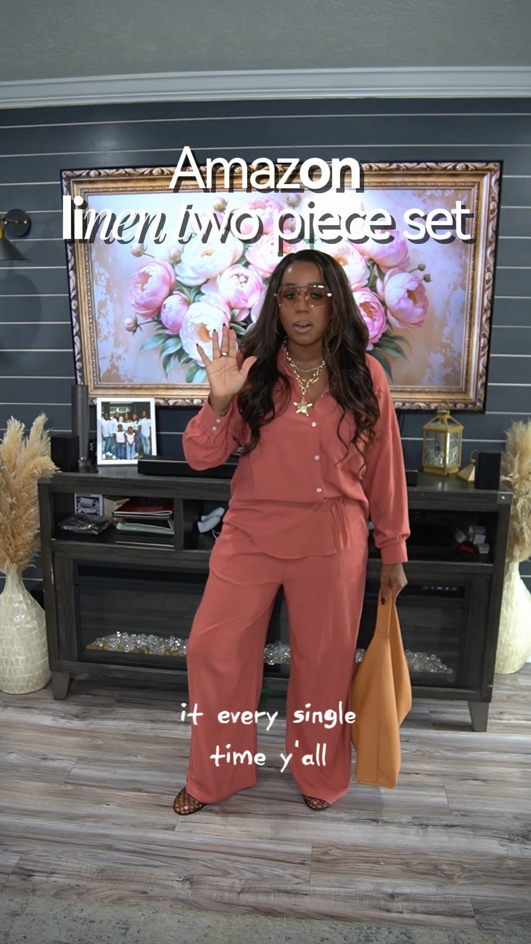 This Amazon linen set has SOLD OUT twice for a reason 👀 and it’s back again under $50 🙌🏾

Comes in multiple colors: navy blue, cream, white & rust 🤍💙🤎

The versatility is EVERYTHING:
✨ Wear it as a beach cover-up over your swimsuit
✨ Tuck it in + add a belt for a chic jumper look
✨ Dress it up with heels for dinner
✨ Tie it up + flats for the perfect vacation vibe

Lightweight, breathable, and easy to style 4+ ways = a MUST for spring/summer ☀️

SIZING REFERENCE/stats- 5’5”, 165 lbs, size 10
Wearing a medium 💕

#LTKunder50 #AmazonFashion #VacationOutfits #LinenSet #AffordableFashion #SpringStyle #SummerOutfits #LTKStyle #AmazonFinds

#LTKMidsize #LTKOver40 #LTKootd