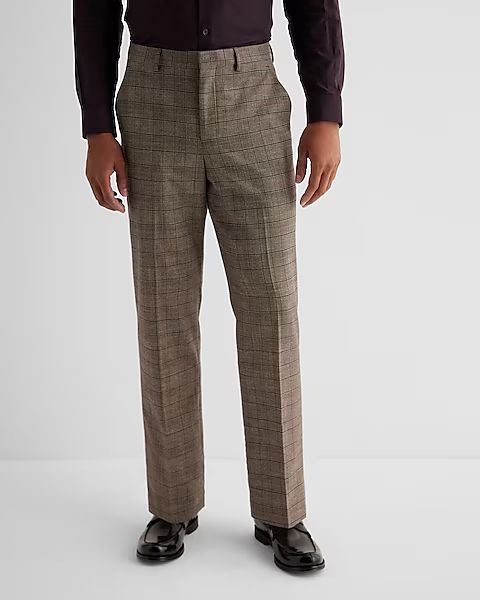 Slim Plaid Flannel Suit Pant | Express