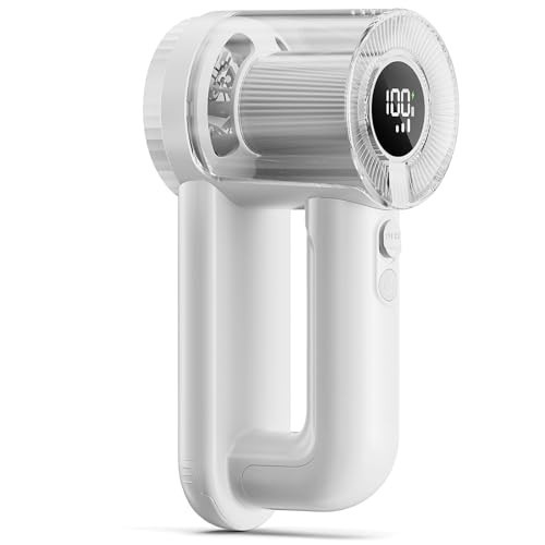 Rechargeable Fabric Shaver, 2-in-1 Lint Remover for Clothing, Furniture, Sweater with 6-Blade, 200ml Container, LED Display, 2000mAh USB-C, 3-Speed Lint Shaver Eliminates Fuzz & Pilling | Amazon (US)