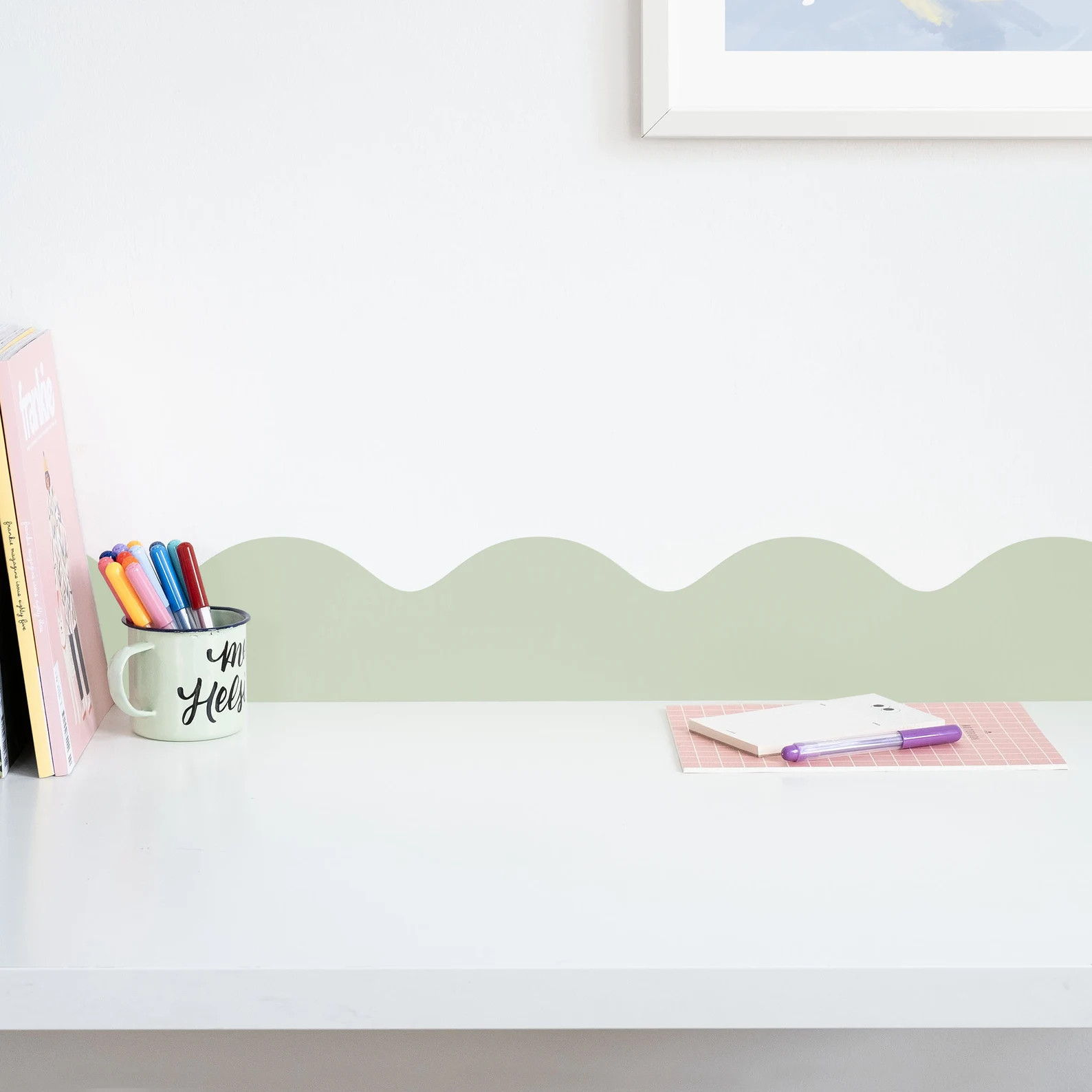 Wave Border, Peel & Stick Wallpaper - Etsy | Etsy (US)